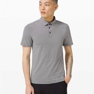 Lululemon Evolution Polo - Obsidian Vapor/Tonka Stripe Men’s Large